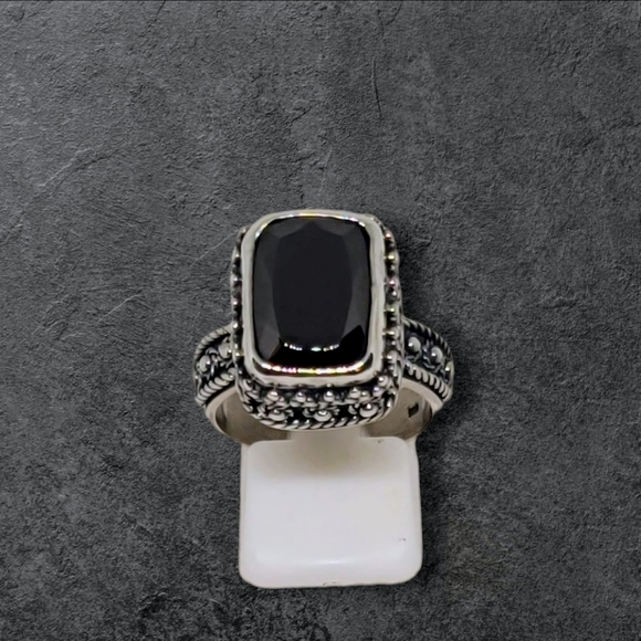 NWT Bali Legacy Elite Shungite Solitaire Ring in Sterling Silver Size 9 - Picture 7 of 12